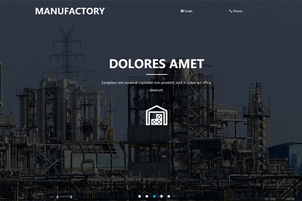 工业工厂类公司网站HTML5模板